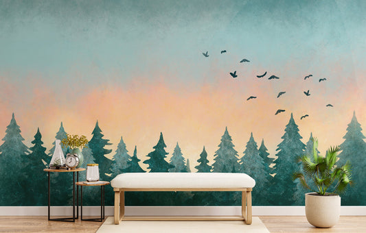 Watercolor Wall Murals: Transforming Interiors with Artistic Expression