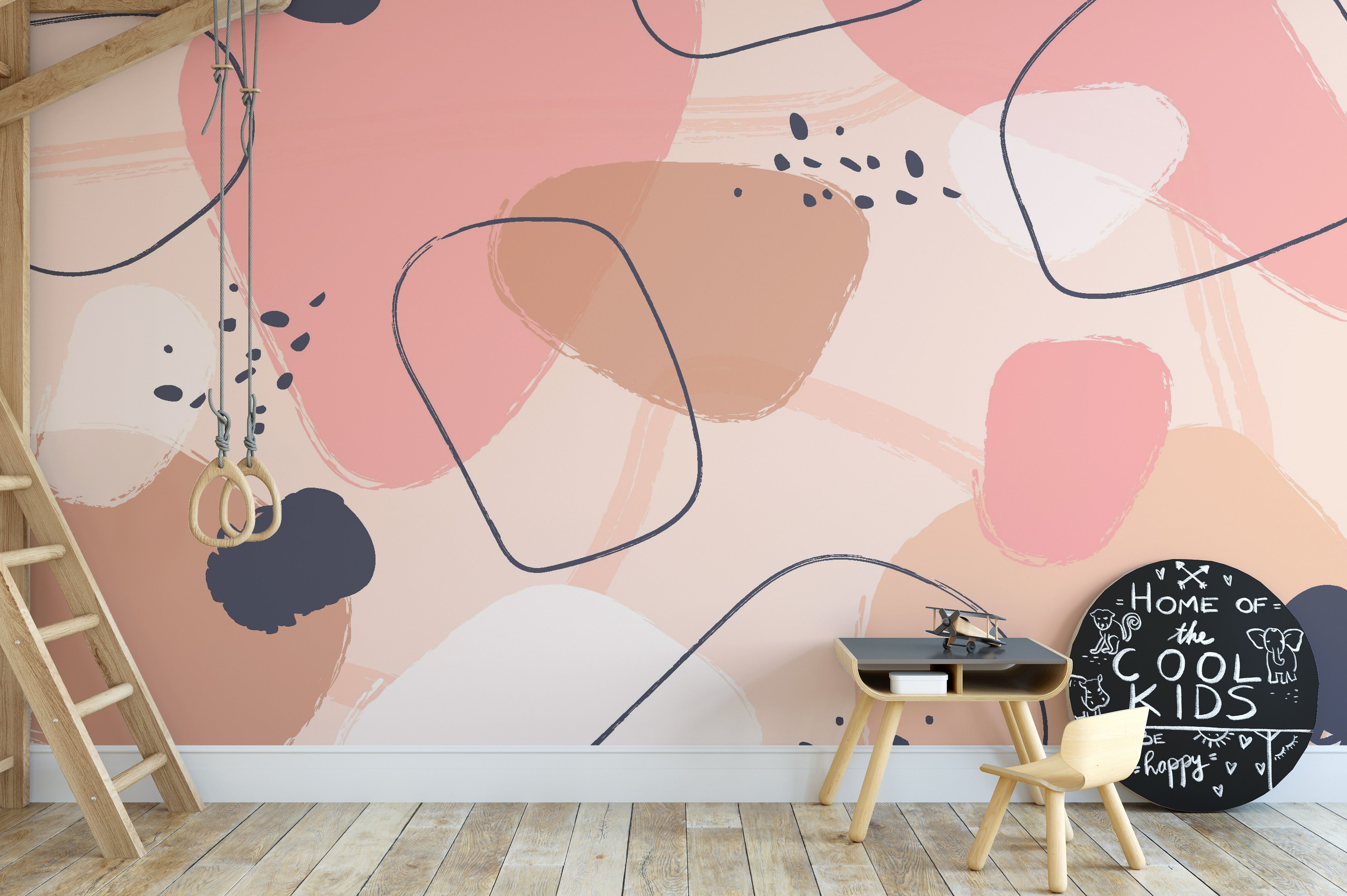 Colorful abstract pastel wallpaper for a lively and bright decor.
