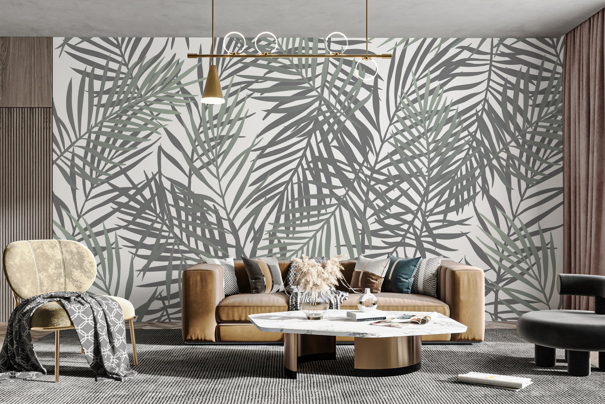 Tropical Whisper Leaf adhesive wallpaper