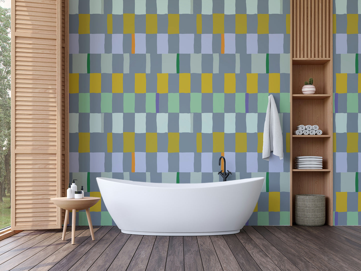 Bold and mysterious tile wallpaper for stylish interiors.
