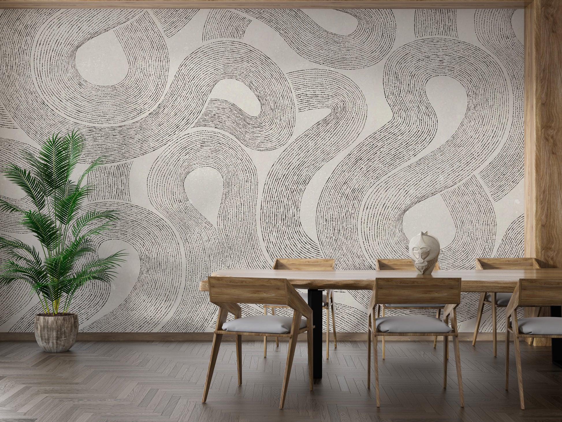 Relaxing Grey Zen Wallpaper for stylish walls