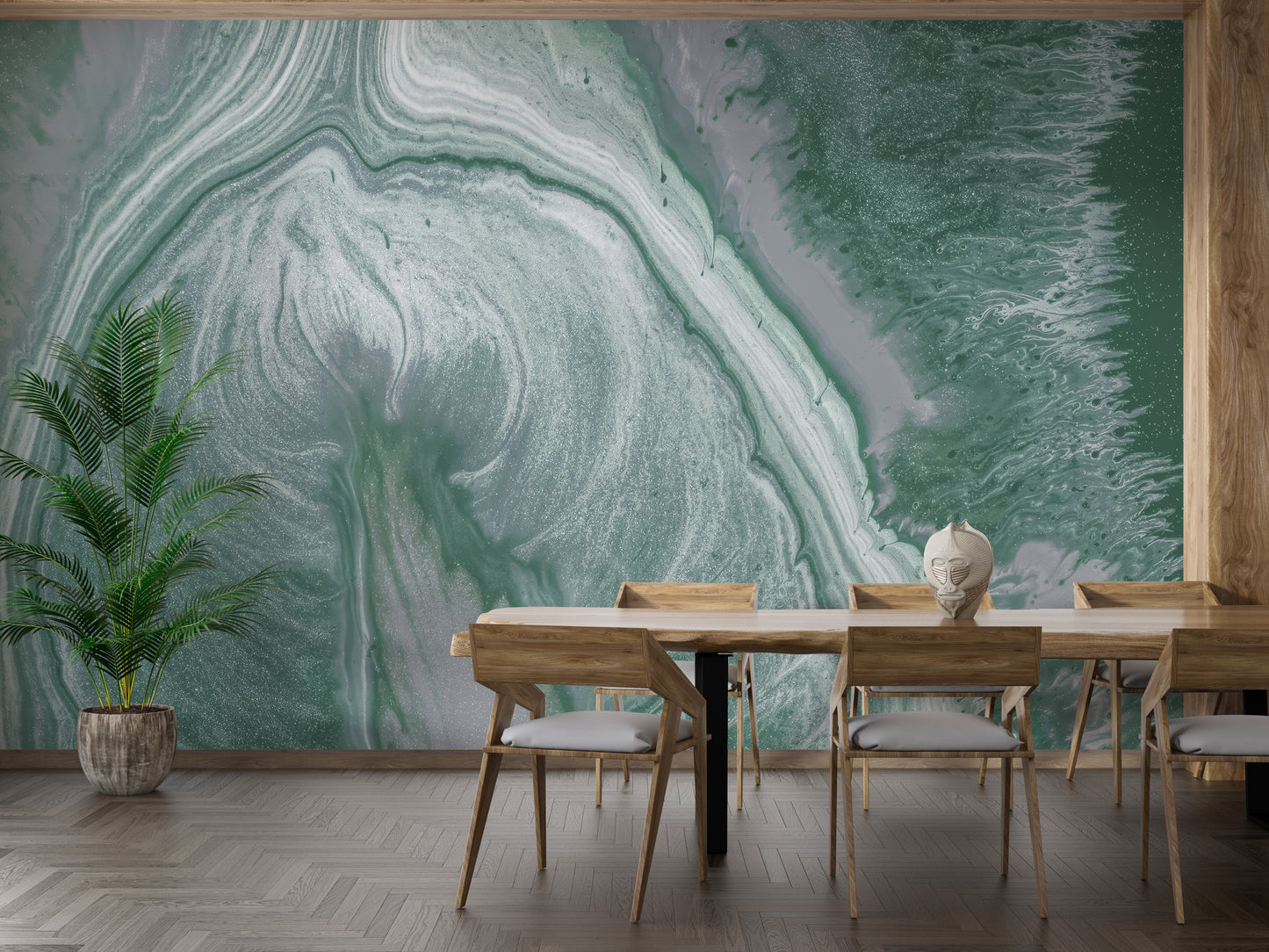 Stunning Green Marble Wallpaper Mural for homes