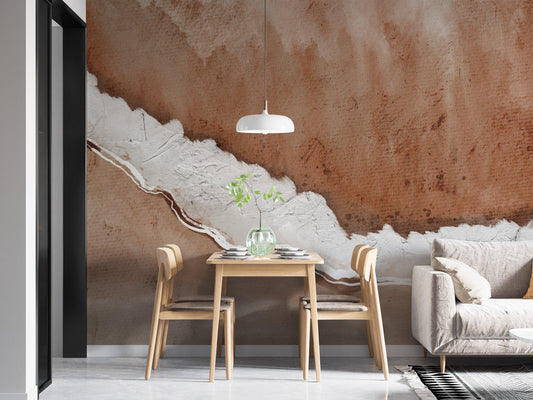 Rustic horizon textured wallpaper mural