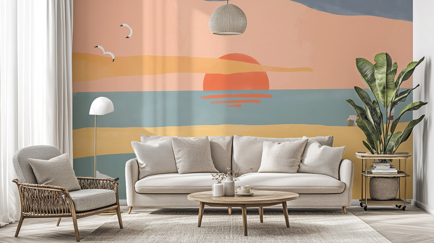 Sandy Sunrise Wallpaper Mural