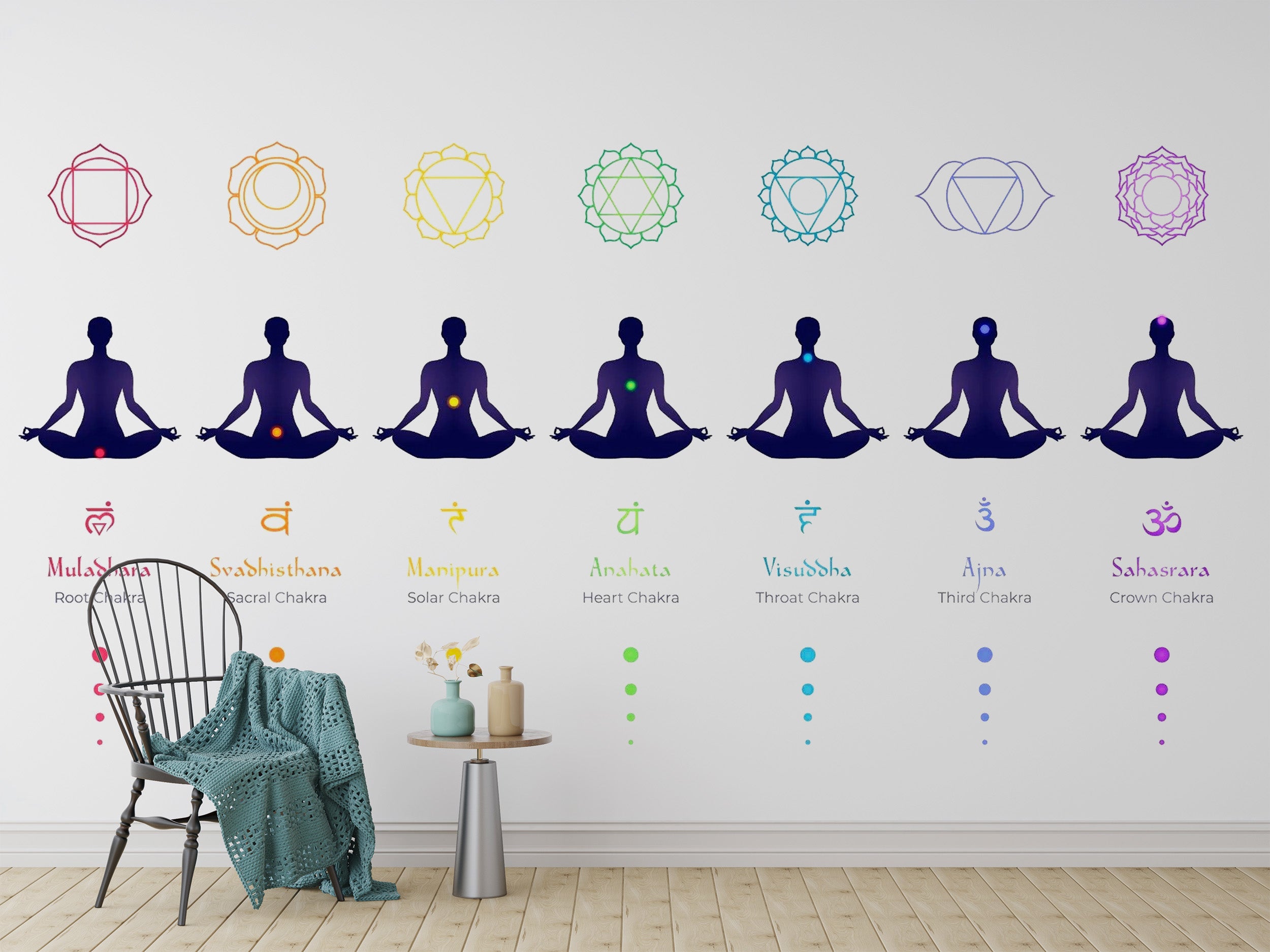 Energy Flow Wallpaper for Meditation Rooms
