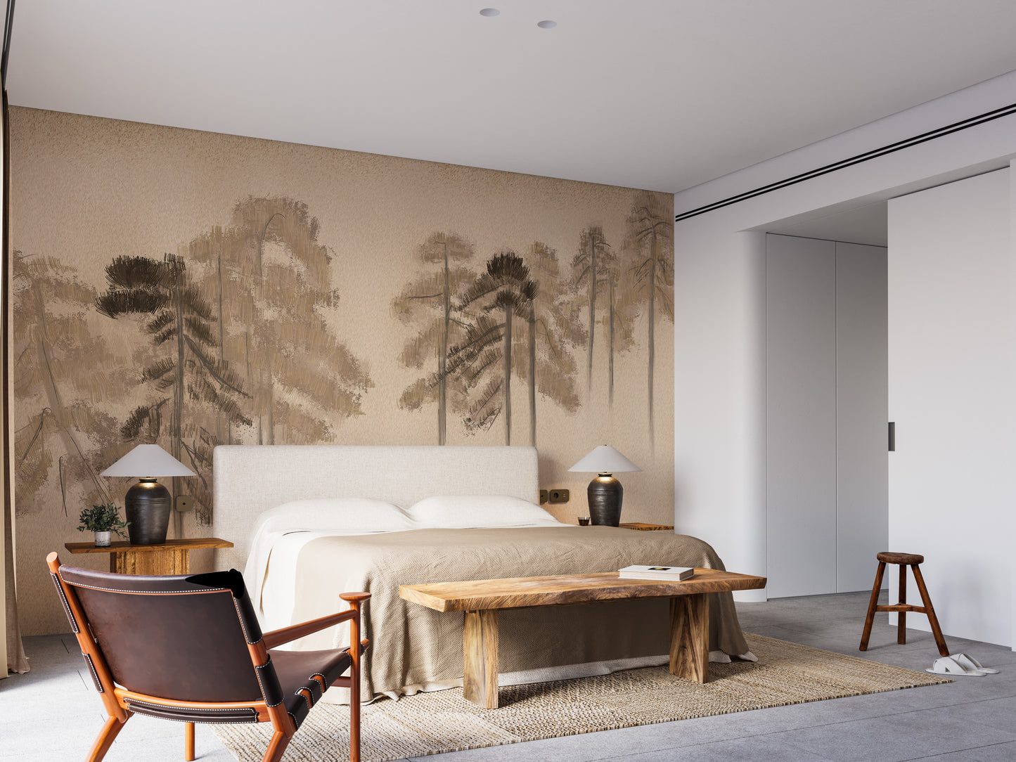 Pine Trees Wall Mural