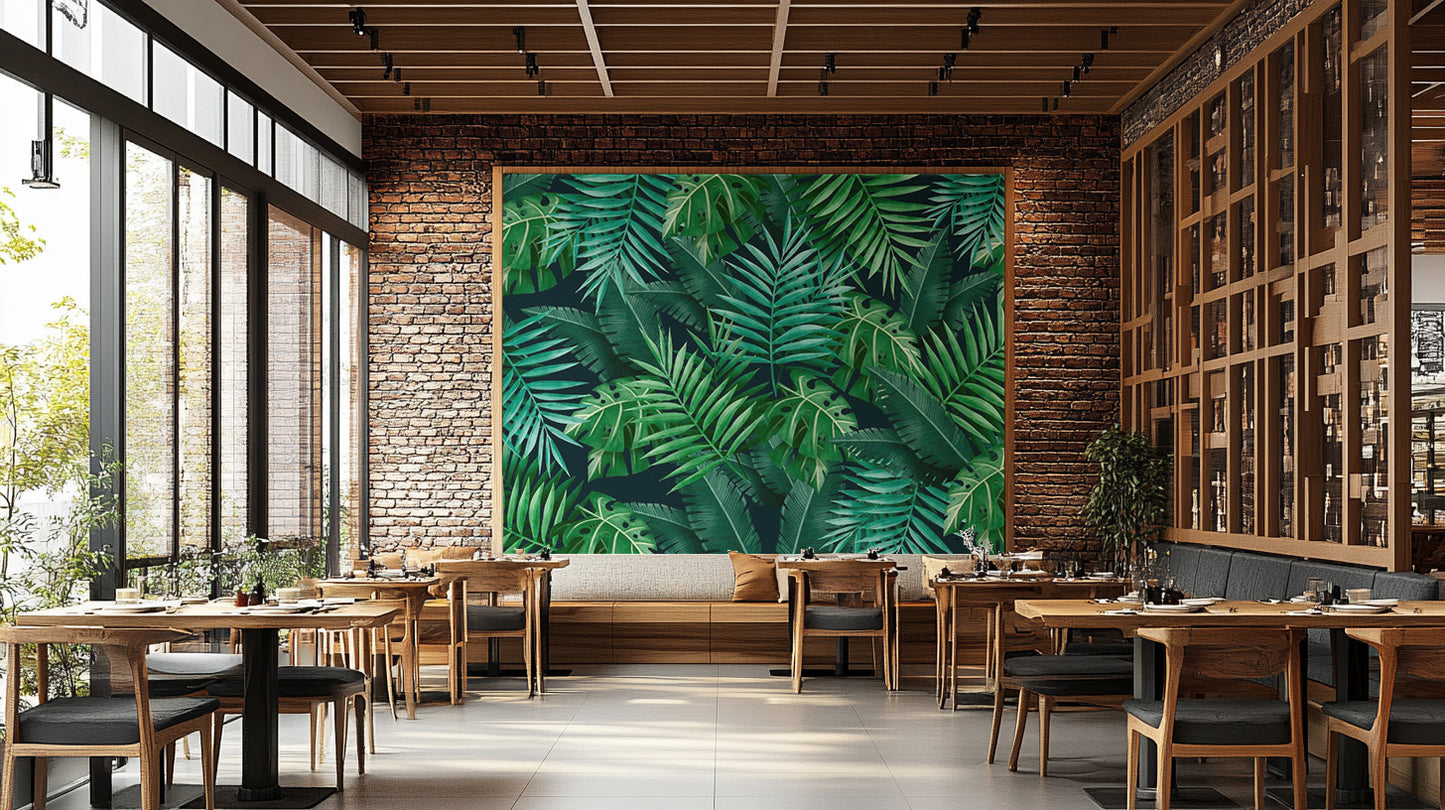 Green Leaves Wallpaper Mural