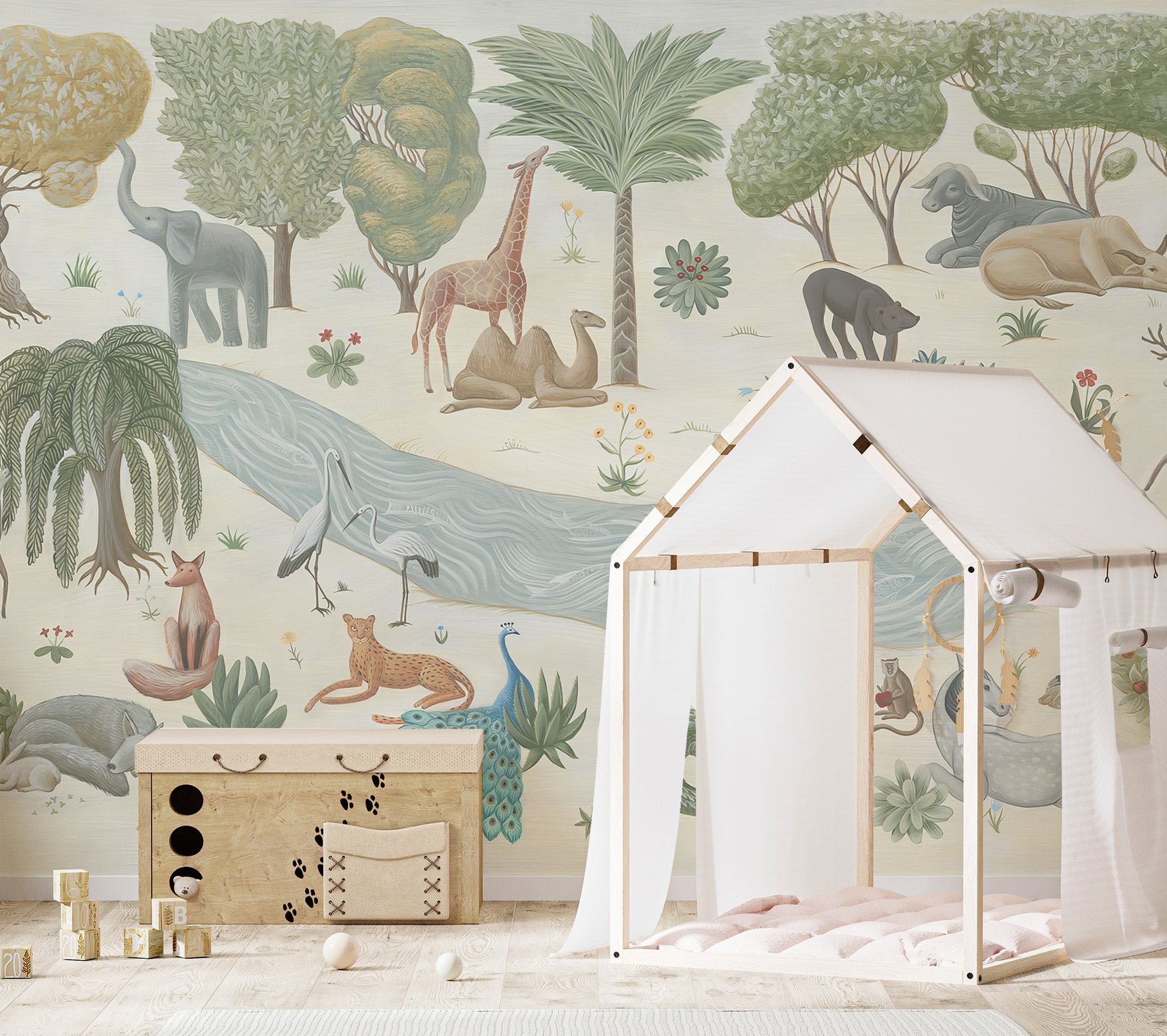 Safari whispers wallpaper mural for rooms