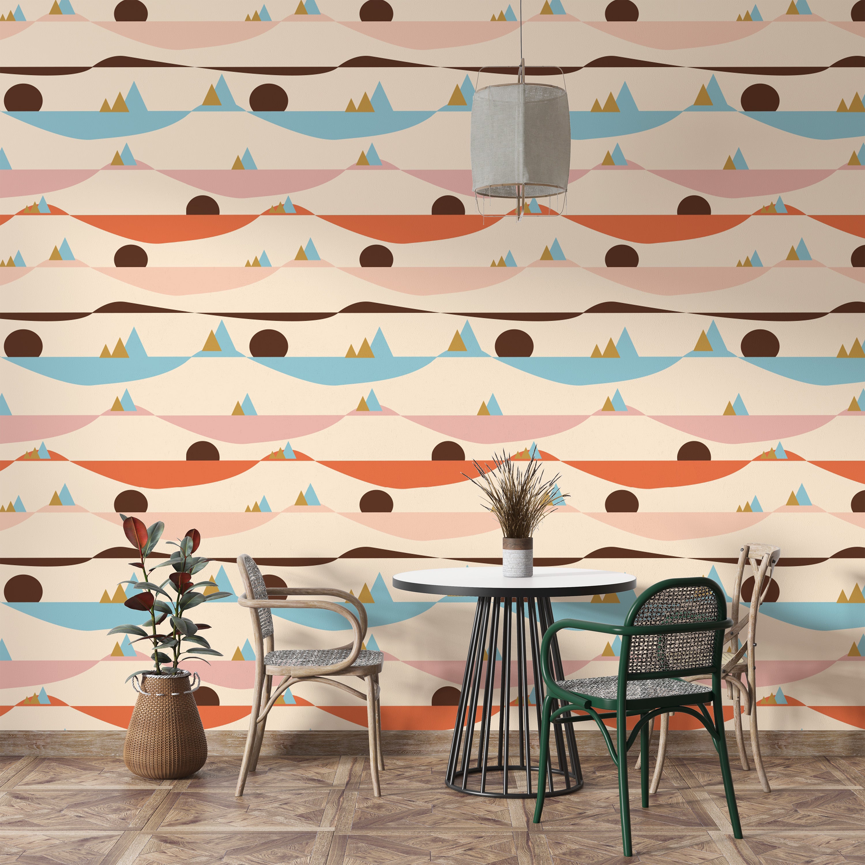 Abstract apricity wallpaper with curved shapes
