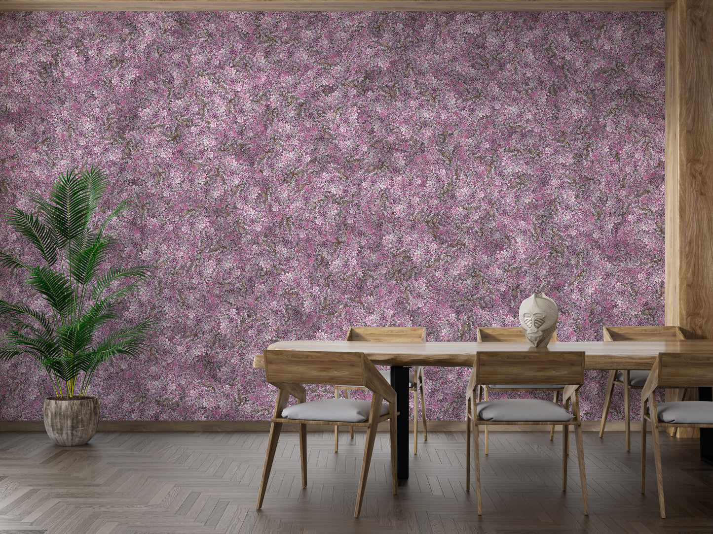 Subtle purple floral design wallpaper murals
