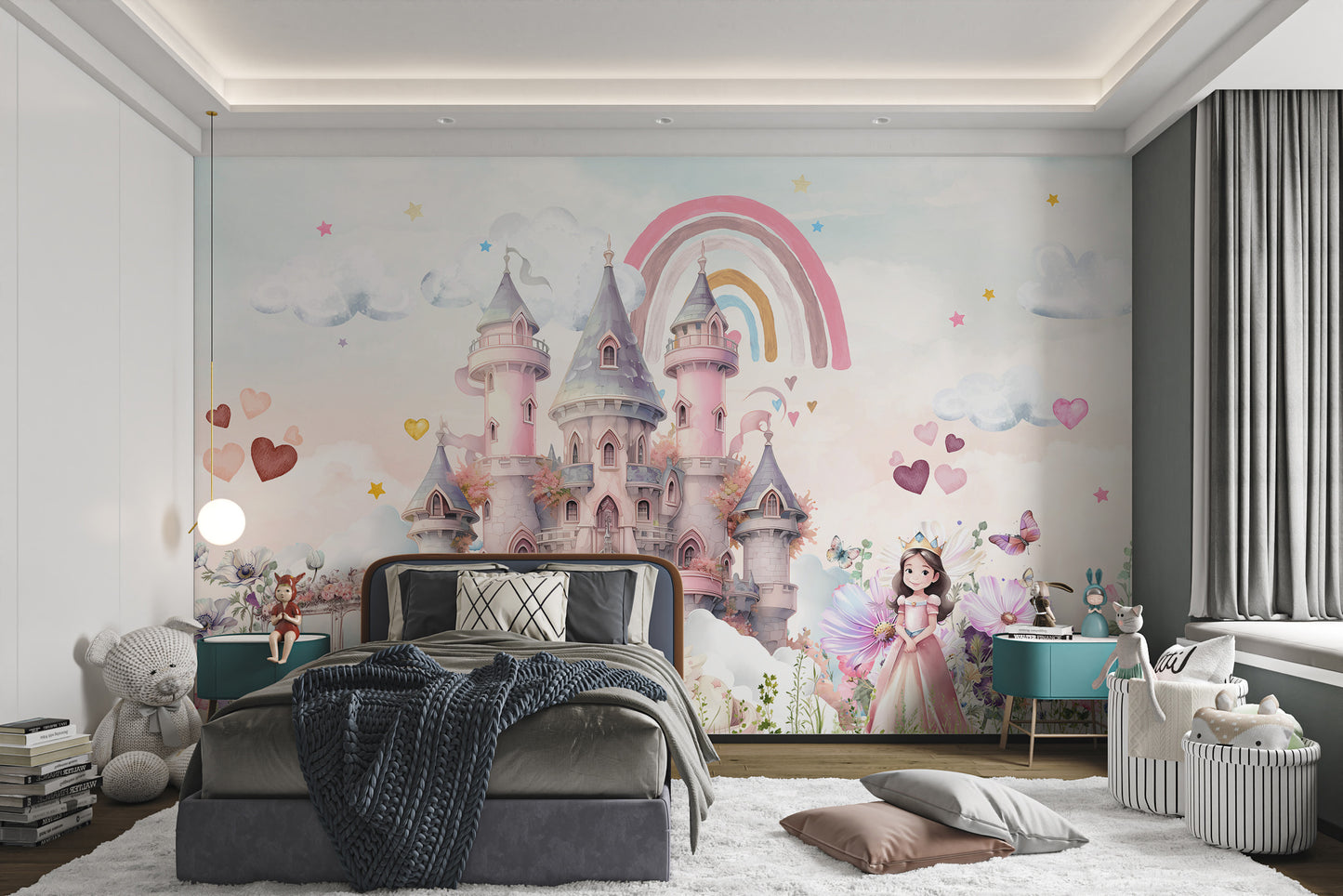 Fairyland Rainbow Castle Wallpaper