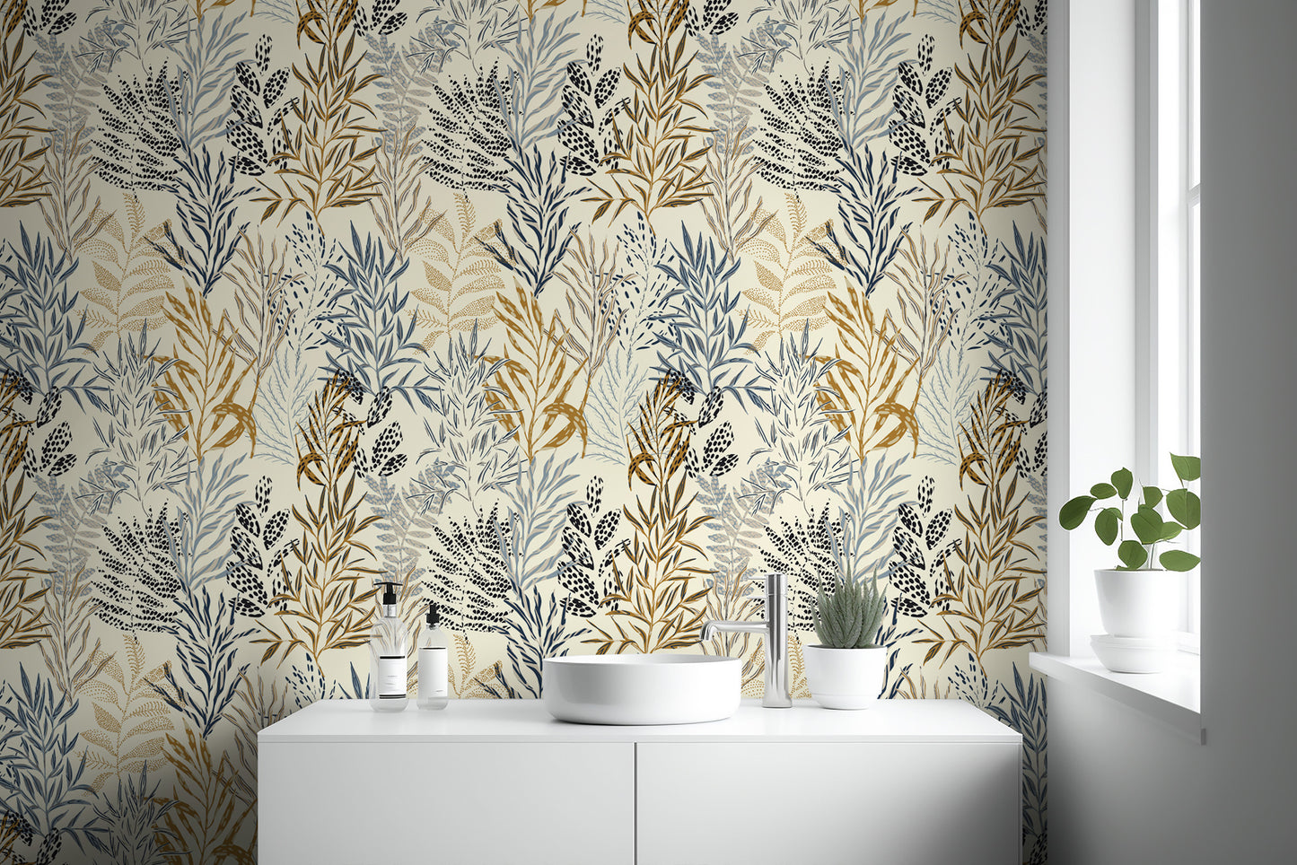 Wild Botanical Artistry Wallpaper