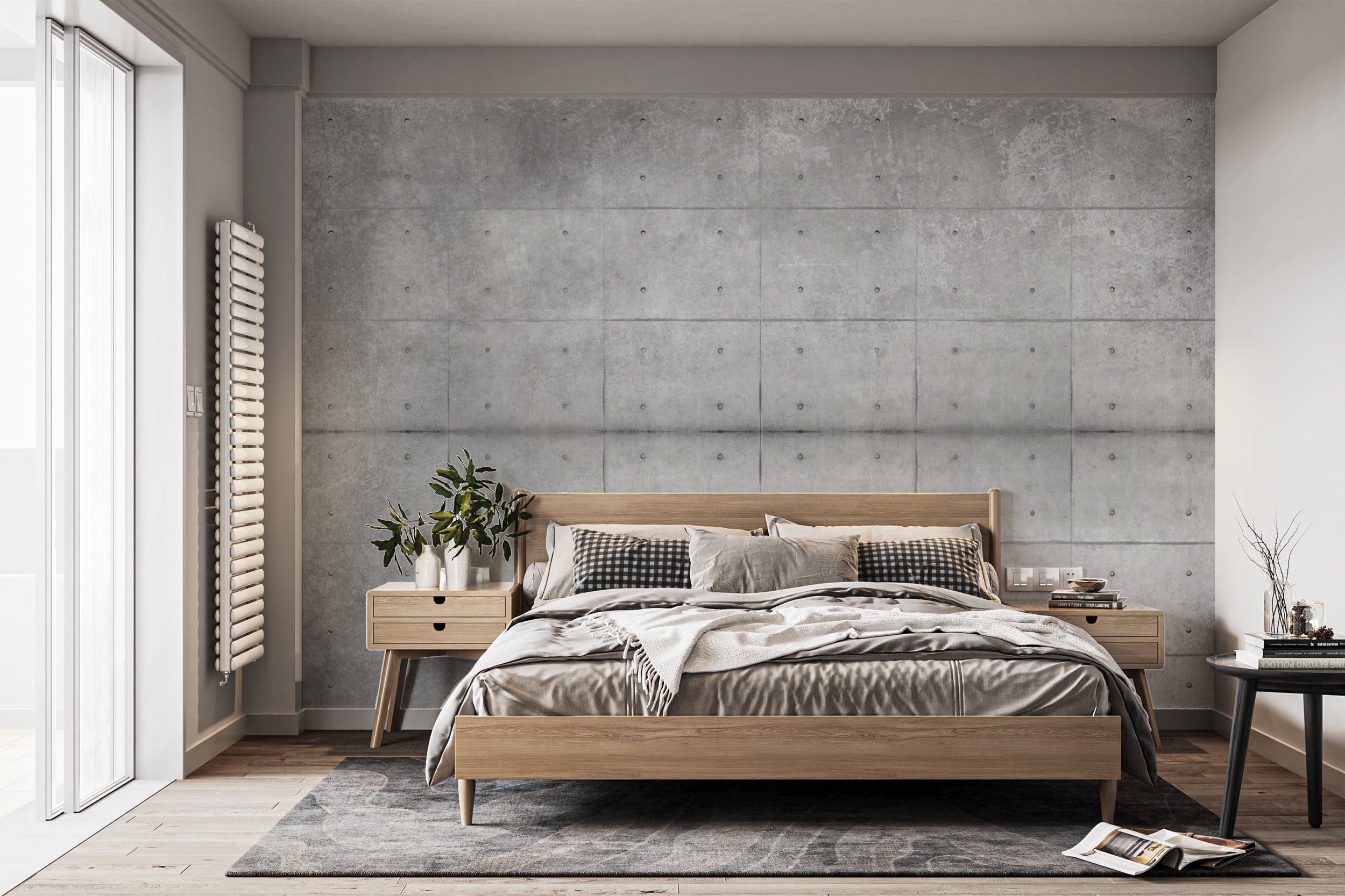 Urban grey concrete wallpaper for contemporary aesthetics
