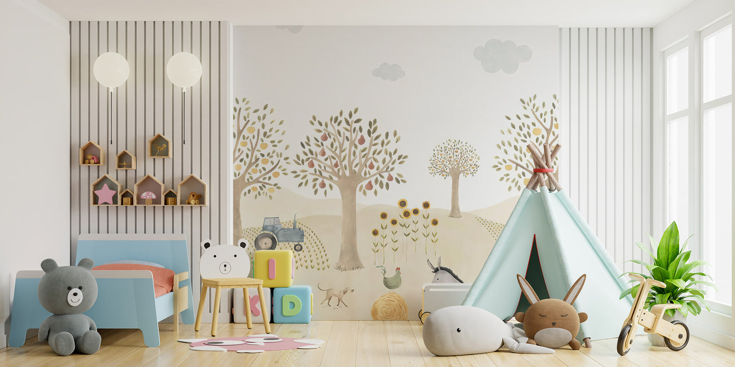 Countryside Whimsy Wall Mural