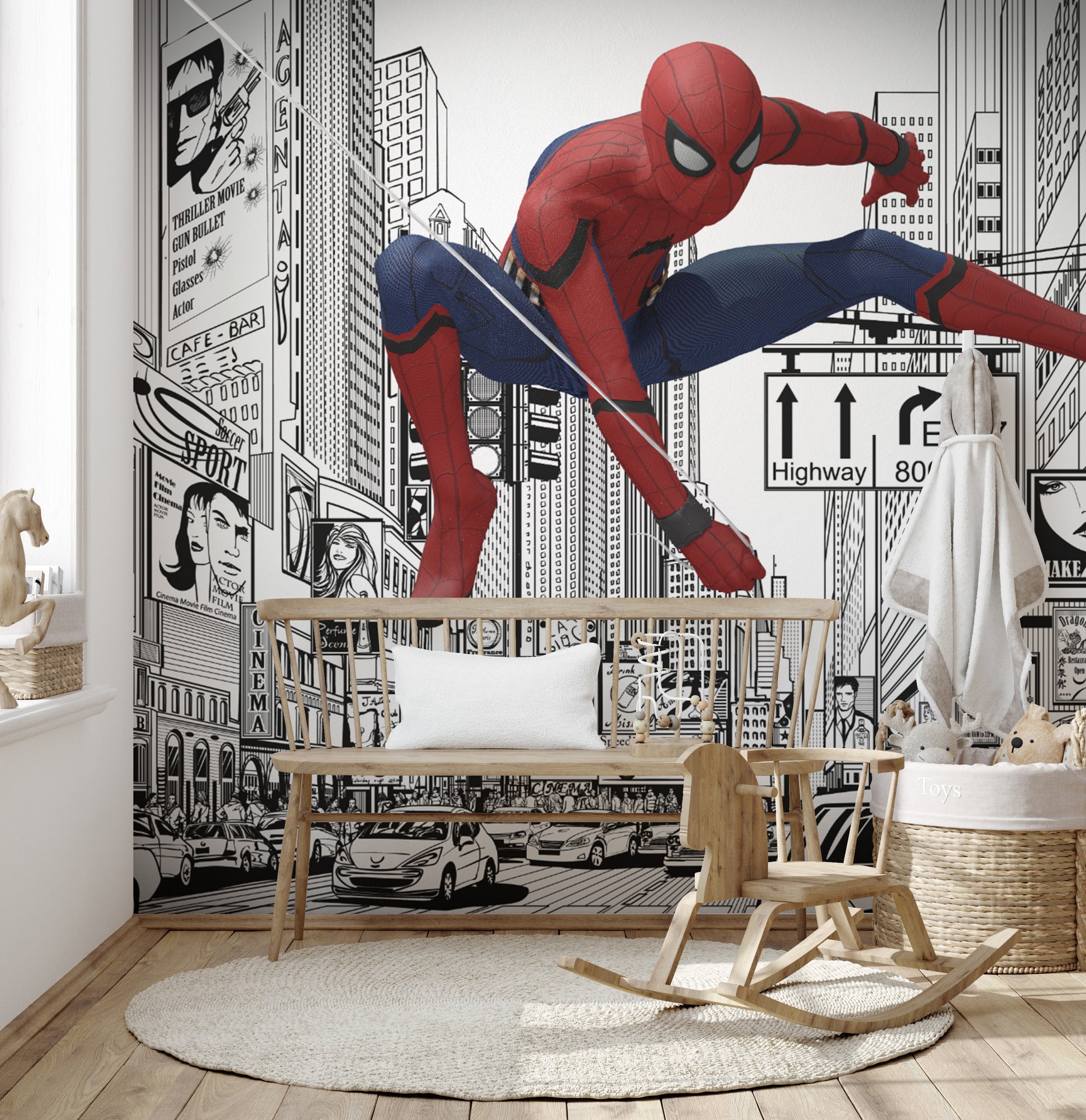 Web-Slinging Spider-Man Accent Wall
