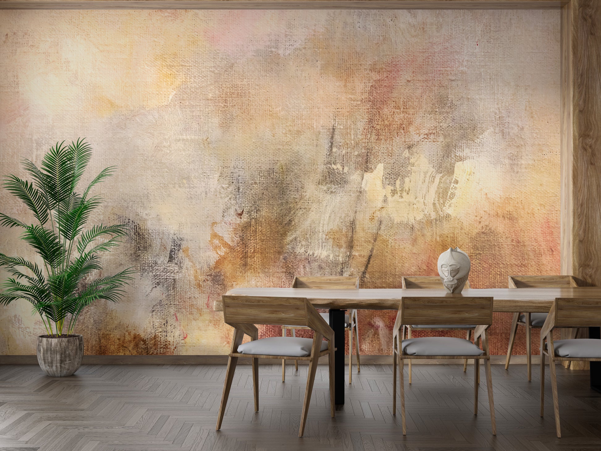 Earthy tones abstract wallpaper mural