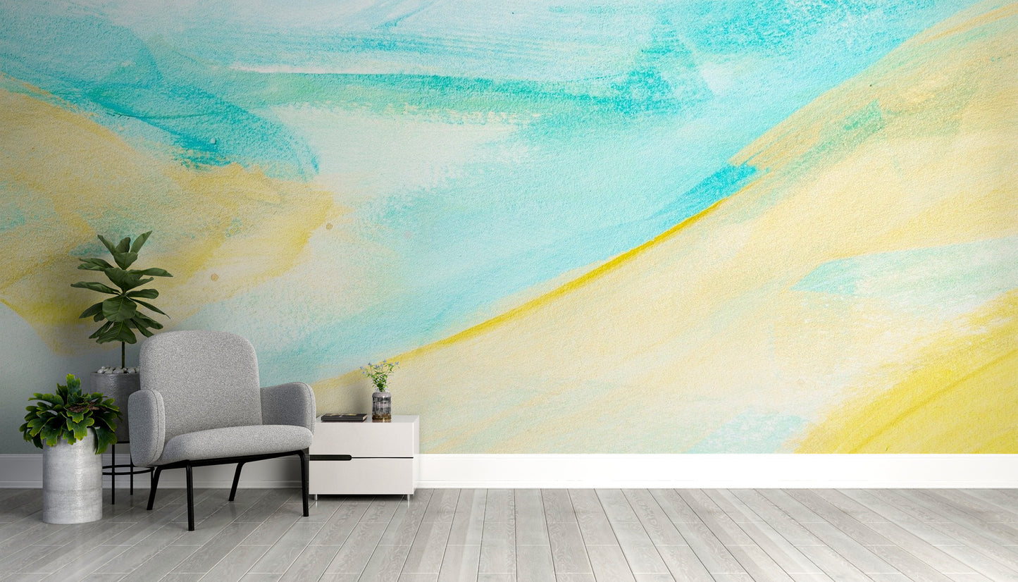 Watercolor Brushstrokes Wallpaper Mural