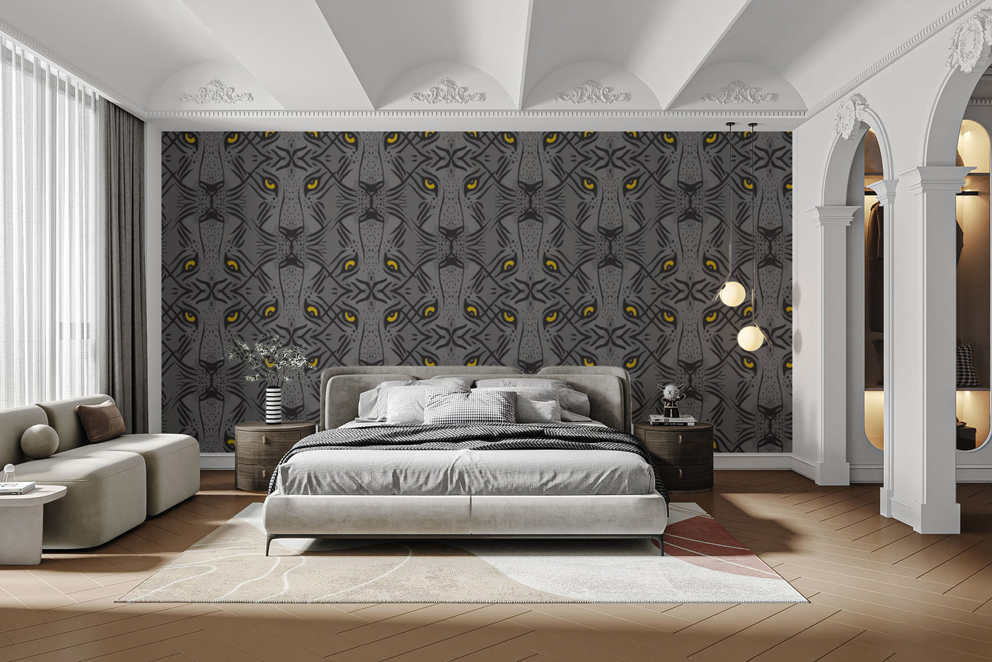 Tiger Gaze Hypnotic wallpaper for bold decor