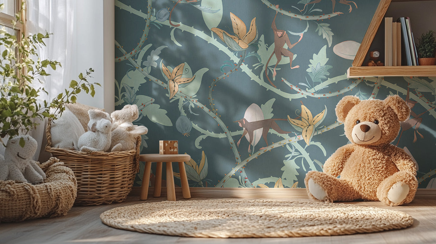 Forest Animals Pattern Wallpaper