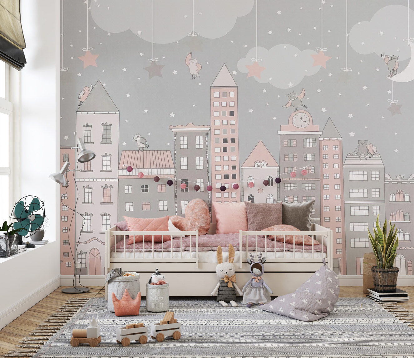 Whimsical Cityscape Drawing Wallpaper
