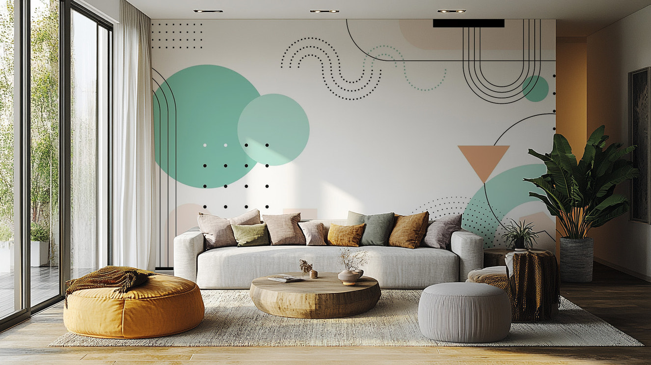 Geometric Shapes Wallpaper Murals for walls