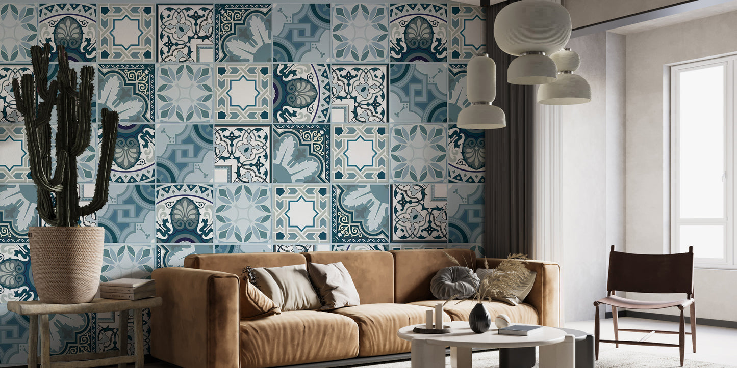 Marine Mosaic Wallpaper Murals