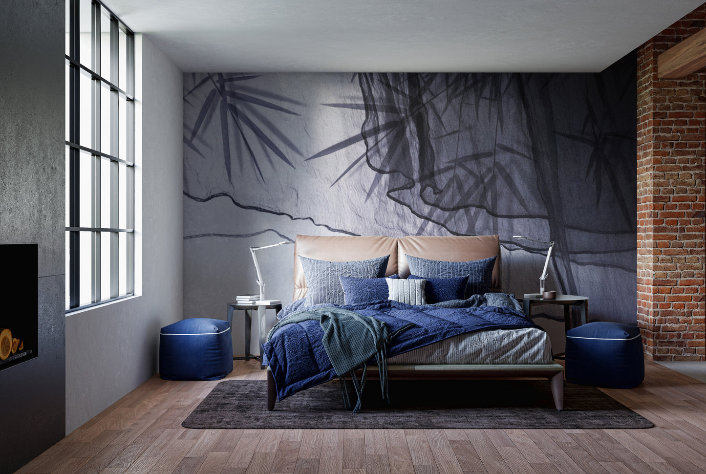 Ethereal Float elegant wallpaper, peel & stick textile mural