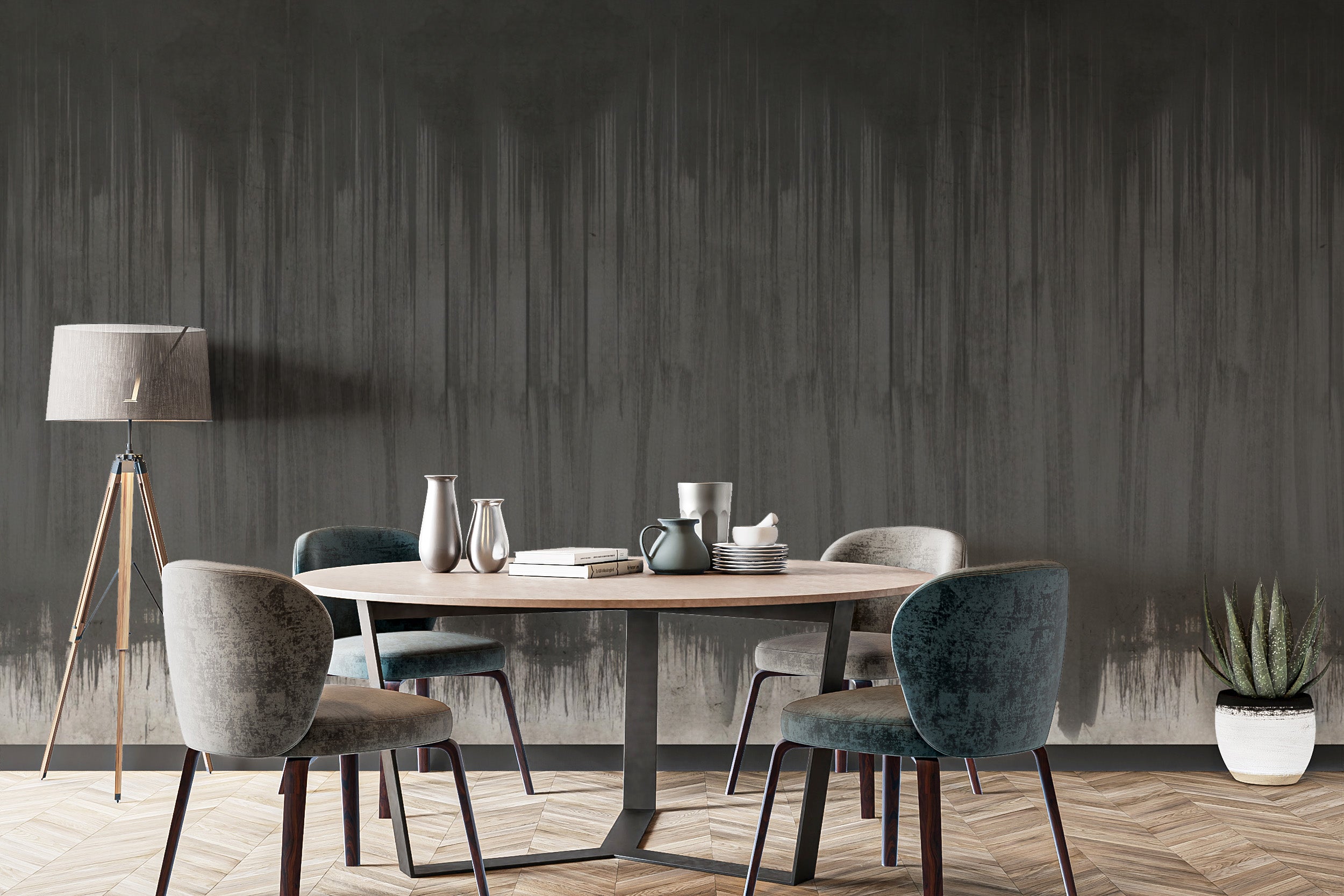 Luxury dark-themed wallpaper for modern living spaces
