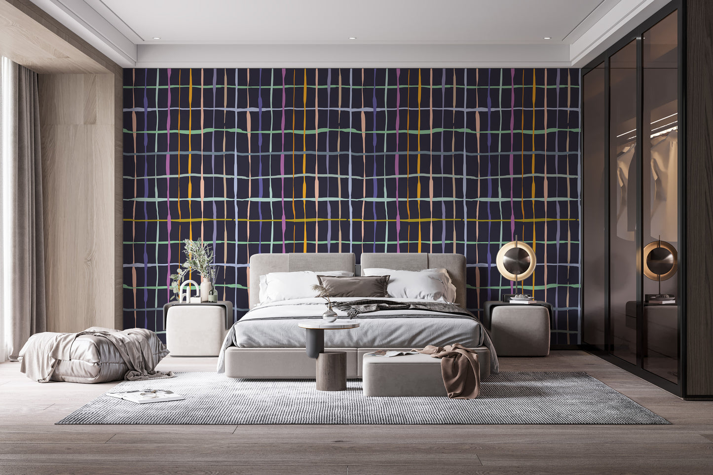 Colourful Bold Handdrawn Lines Wallpaper