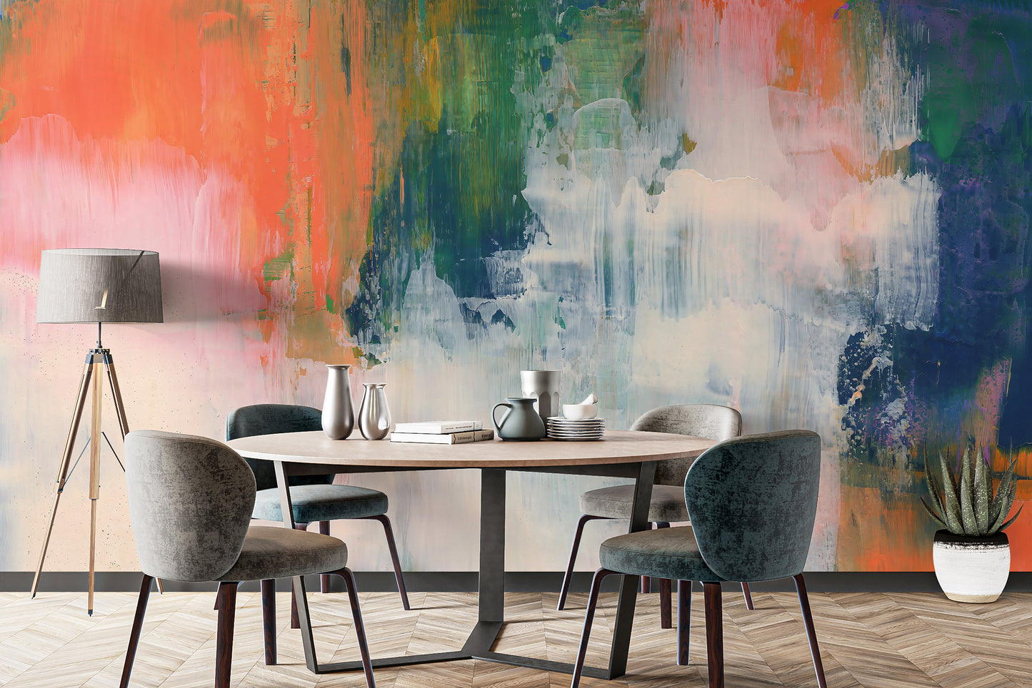 Abstract Brushstroke Wallpaper Mural