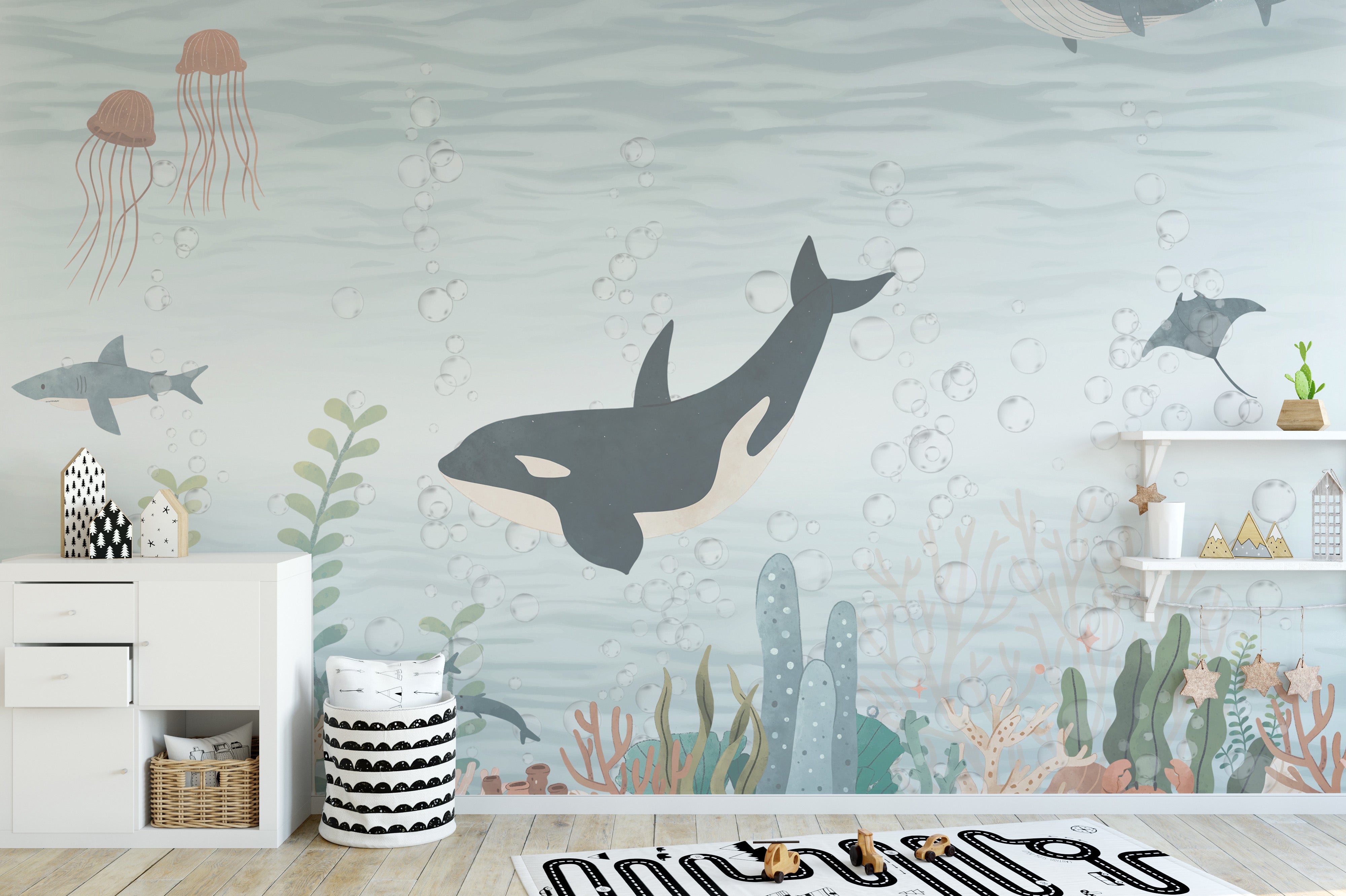 Marine Ballet Wallpaper Mural for unique wall designs