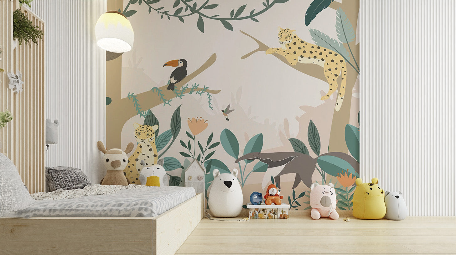 Jungle animals bring adventure to kids’ room decor