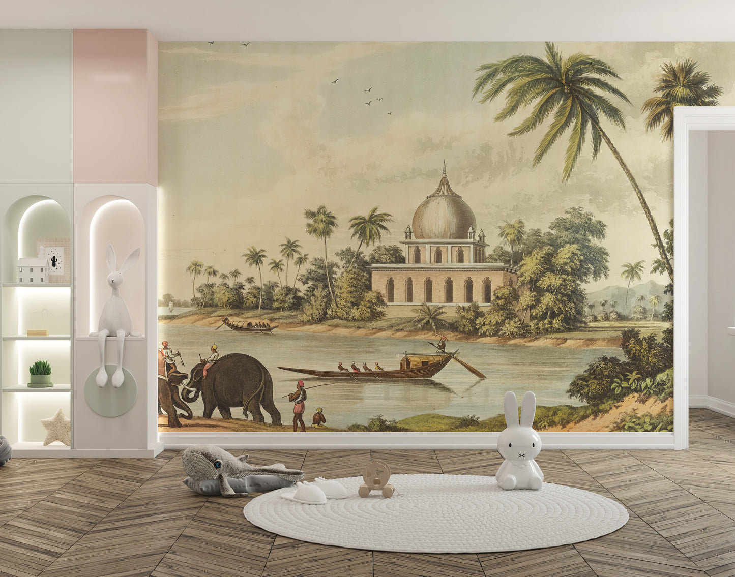 Old Riverside Indian CIty View Wallpaper Murals