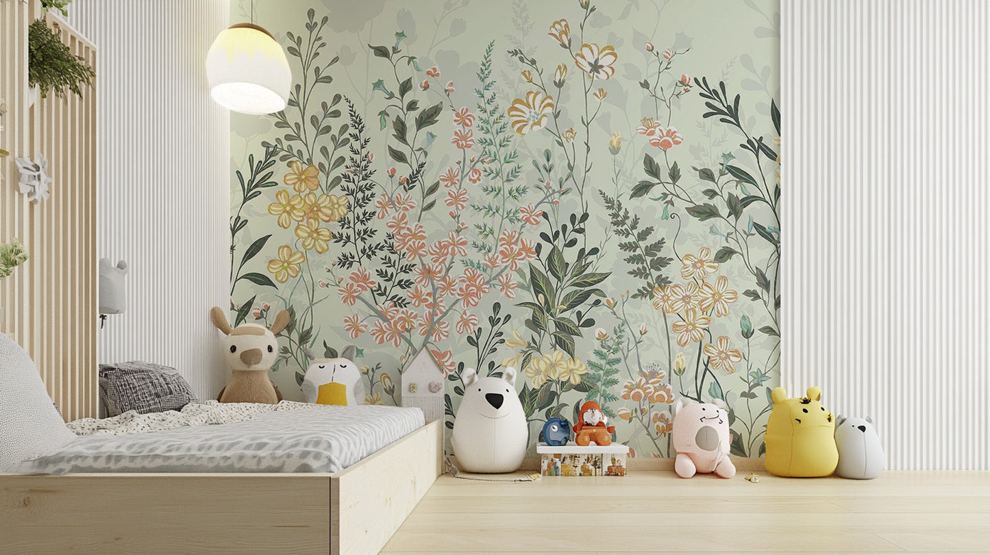 Hay Meadow Wall Mural