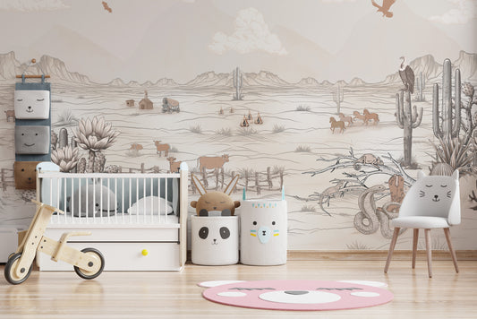 Tumbleweed Treasures Wallpaper for kids' rooms