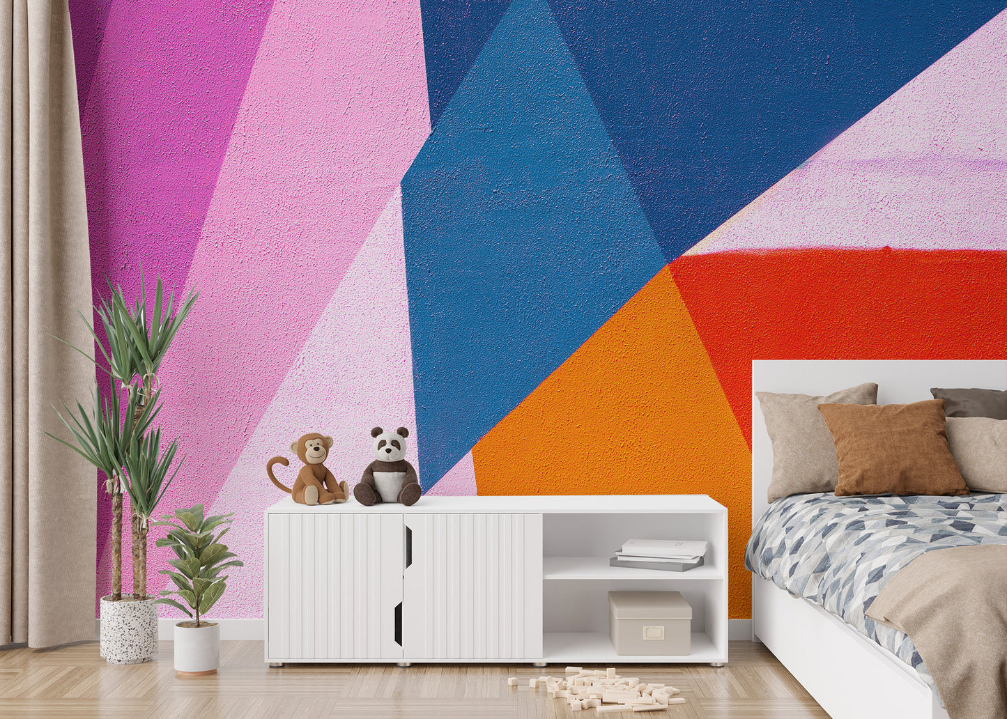 Urban Spectrum Colourful Abstract Wall Mural