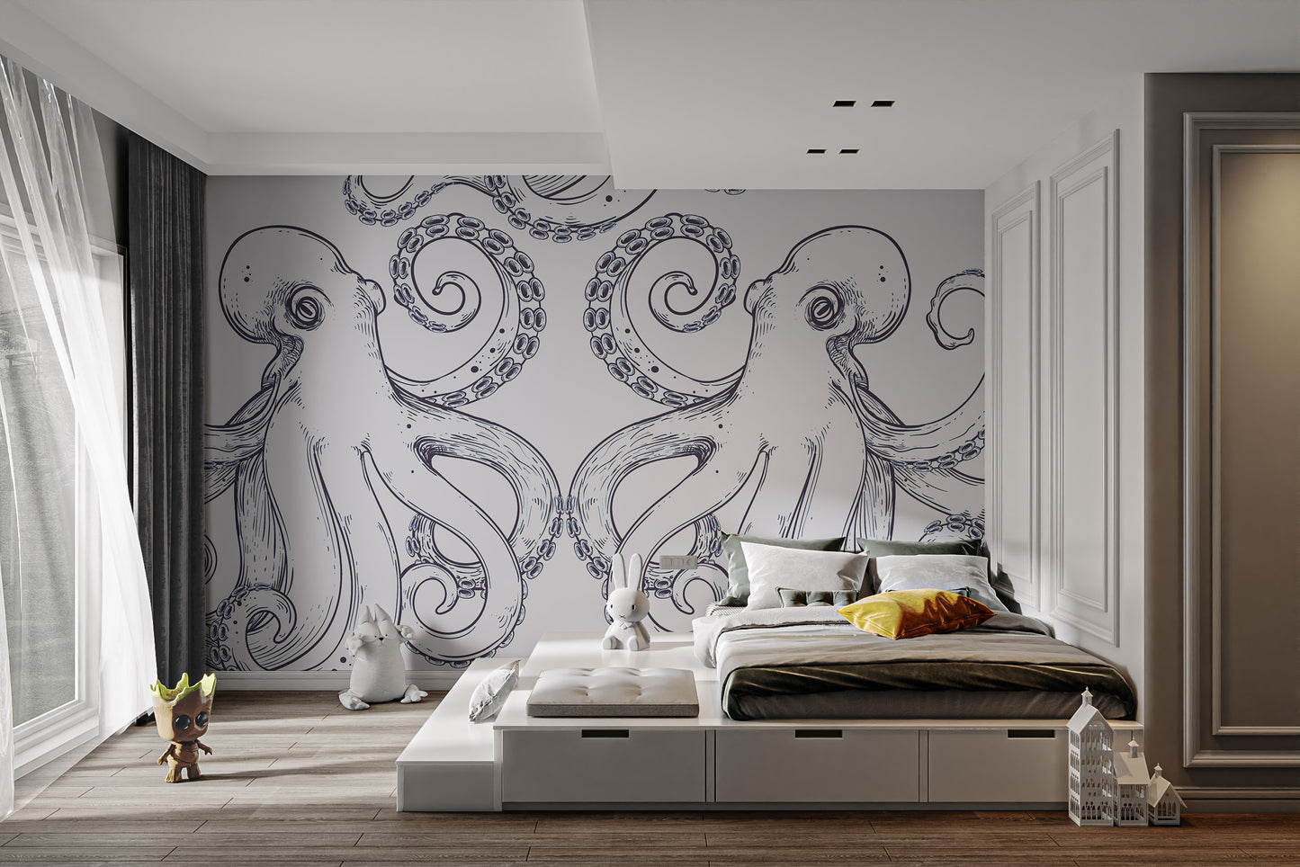 Giant Octopus Wallpaper Mural