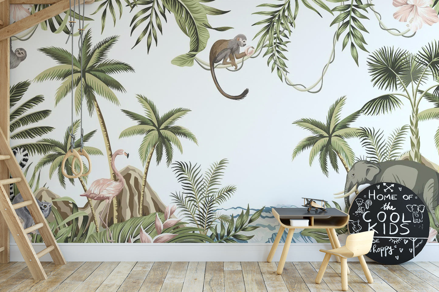 Vintage Tropical Forest Wallpaper mural