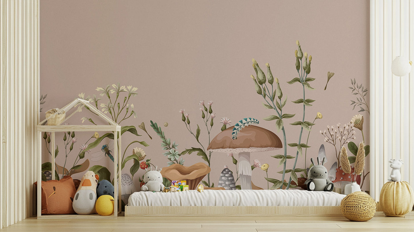 Mushroom Garden Wallpaper Mural