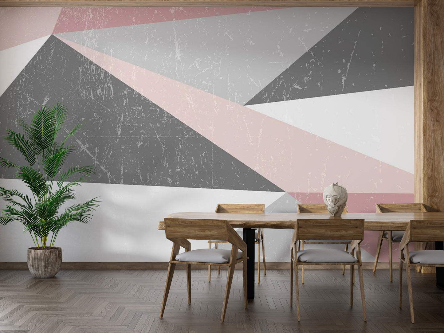 Grunge Triangle Scandinavian Wallpaper Murals