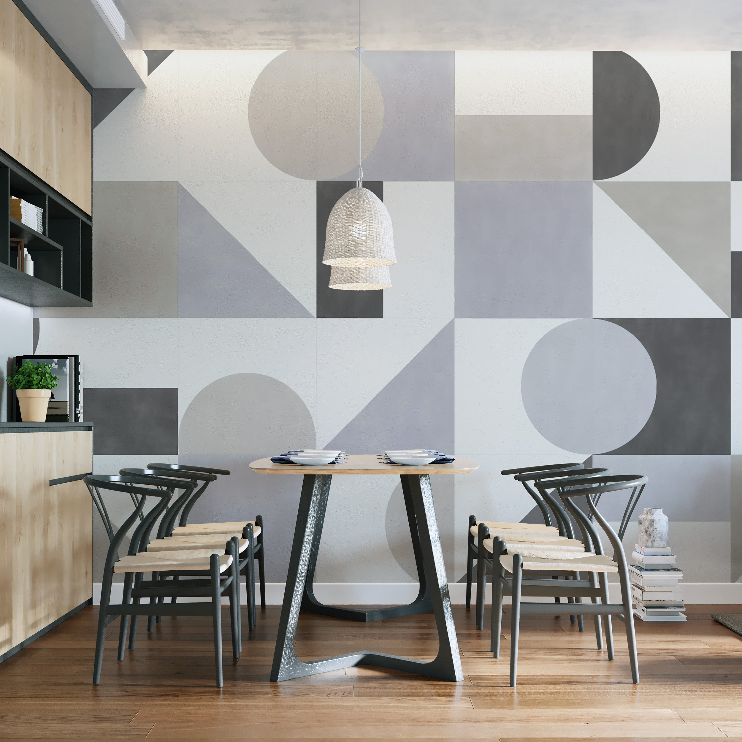 Abstract geometric design wallpaper for walls
