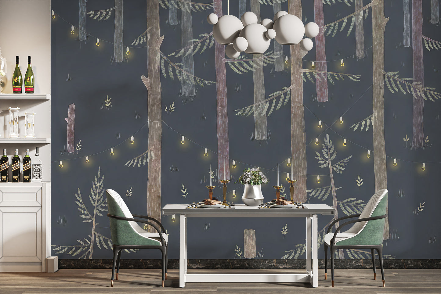 nchanting grove wallpaper for dining room decor