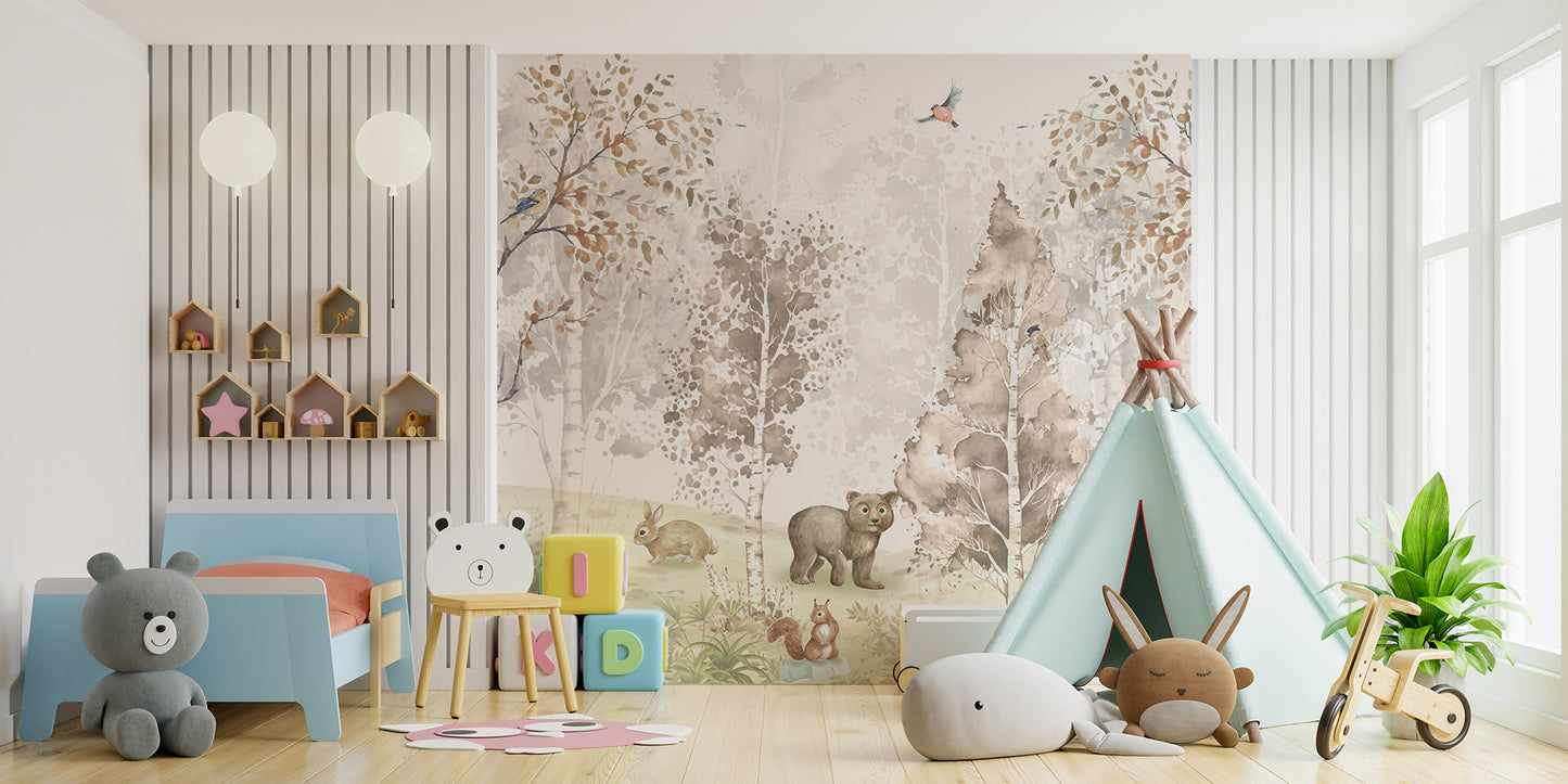 Magical Menagerie Woodland Mural