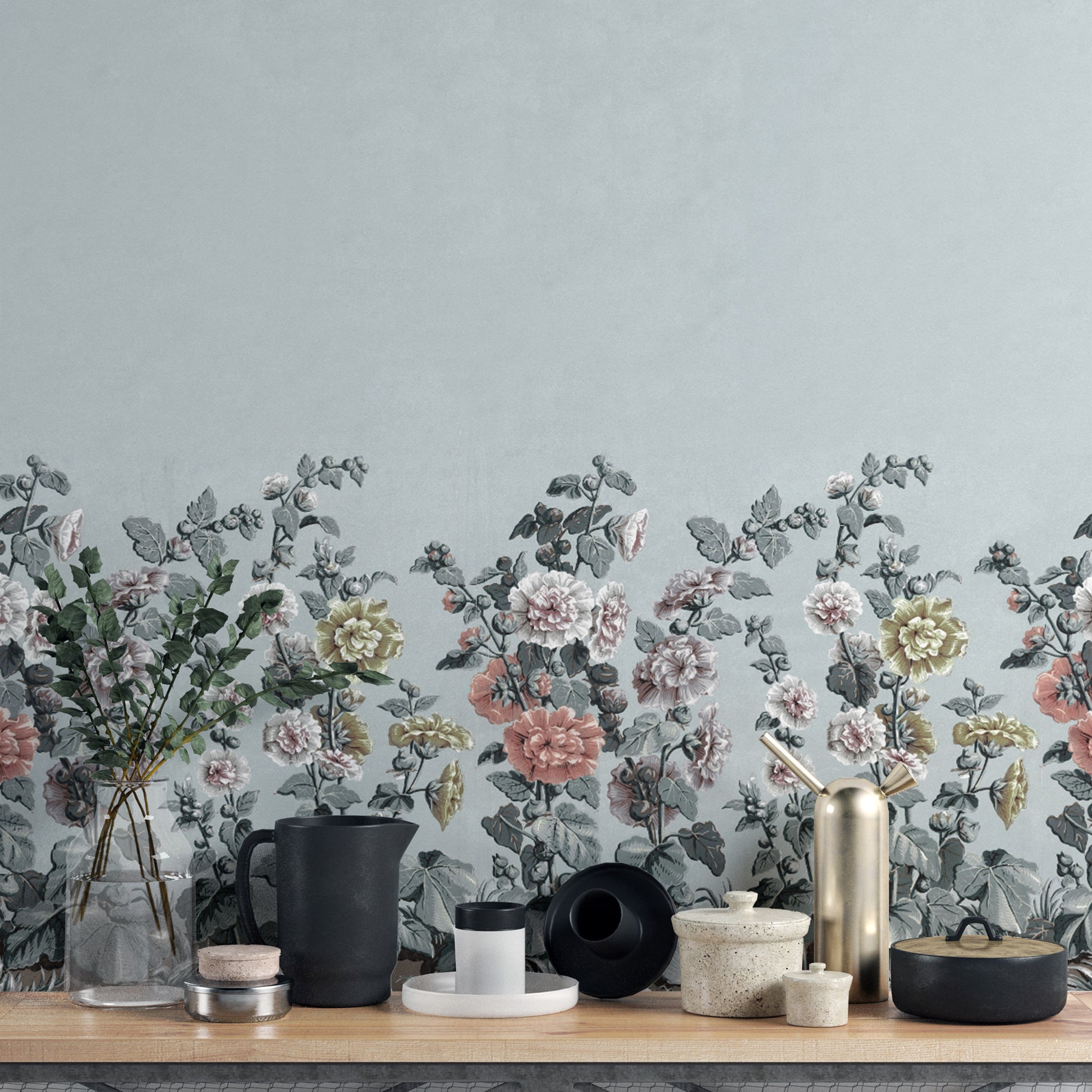 Timeless floral wallpaper with botanical charm
