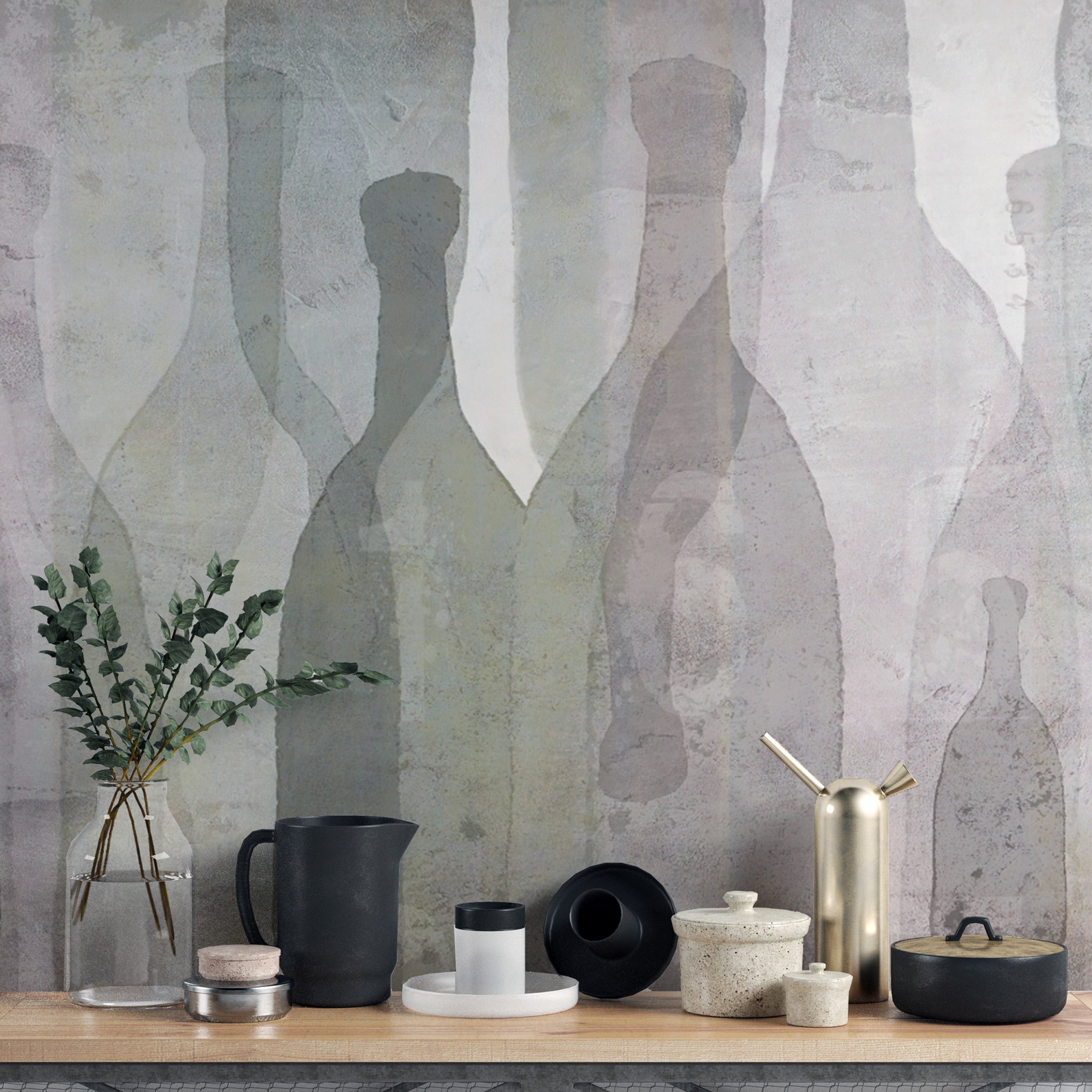 Artistic vineyard wallpaper with enchanting horizon details.
