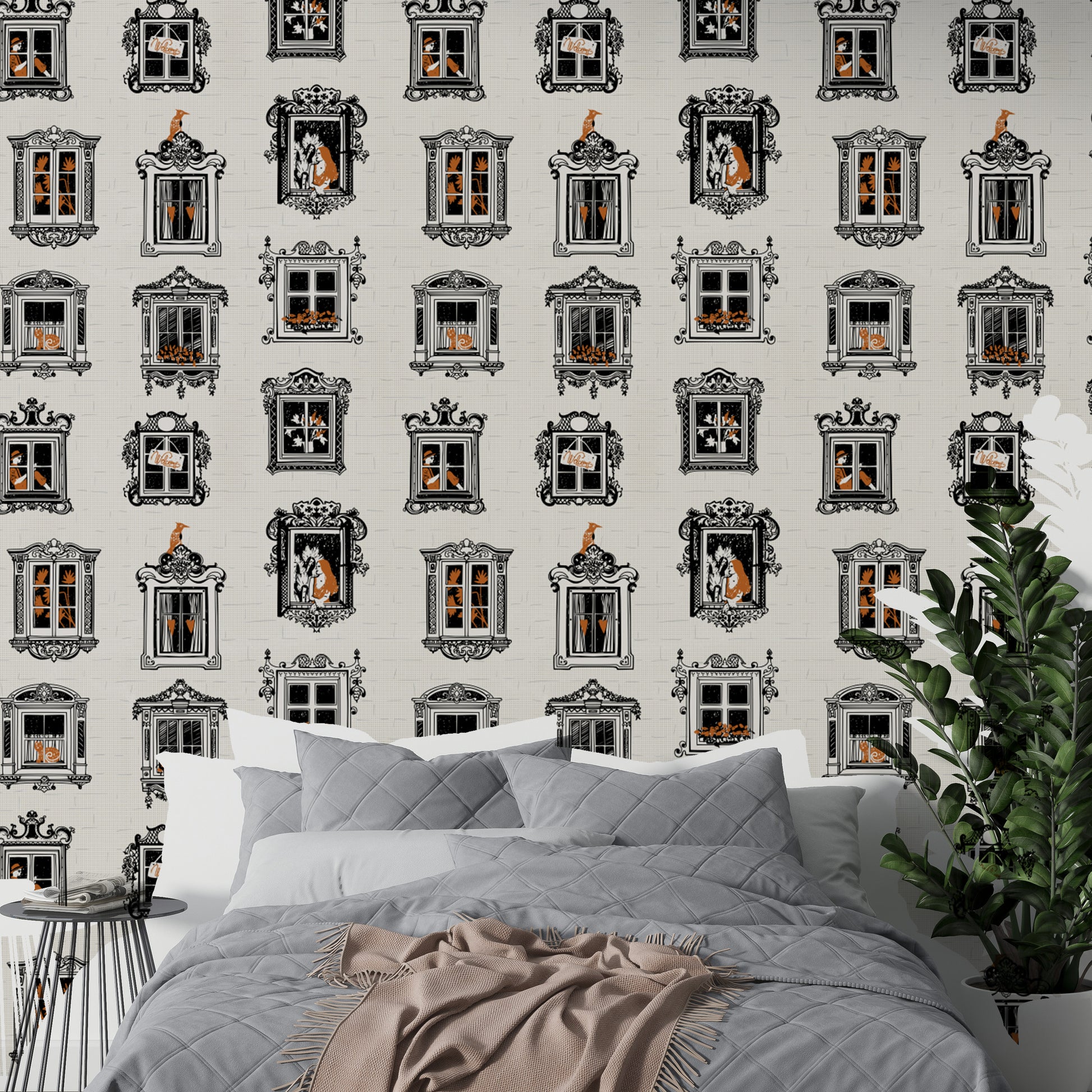 Vintage Cats Design Wallpaper for Interiors
