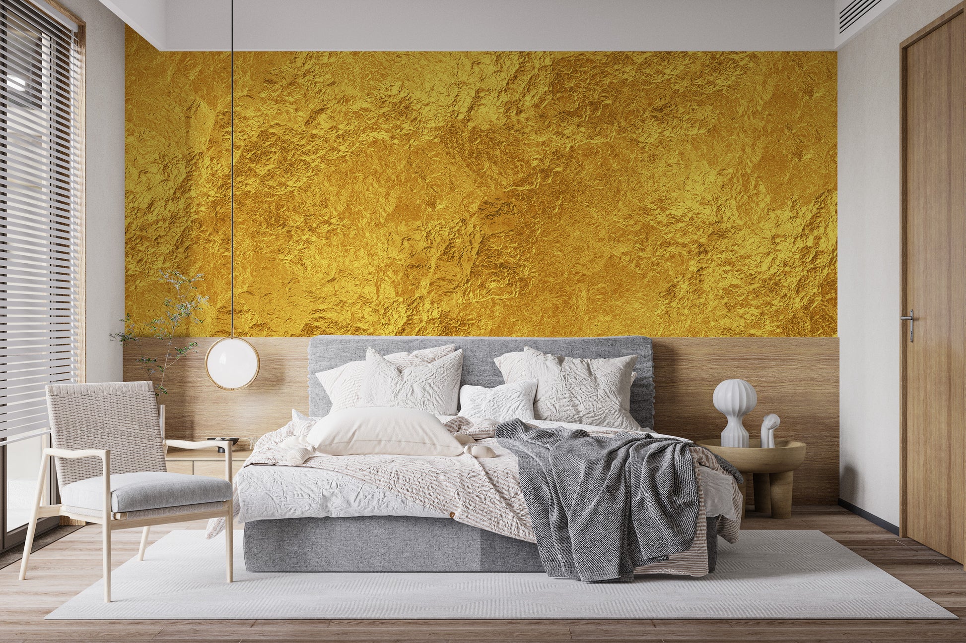 Luxurious golden texture wall mural