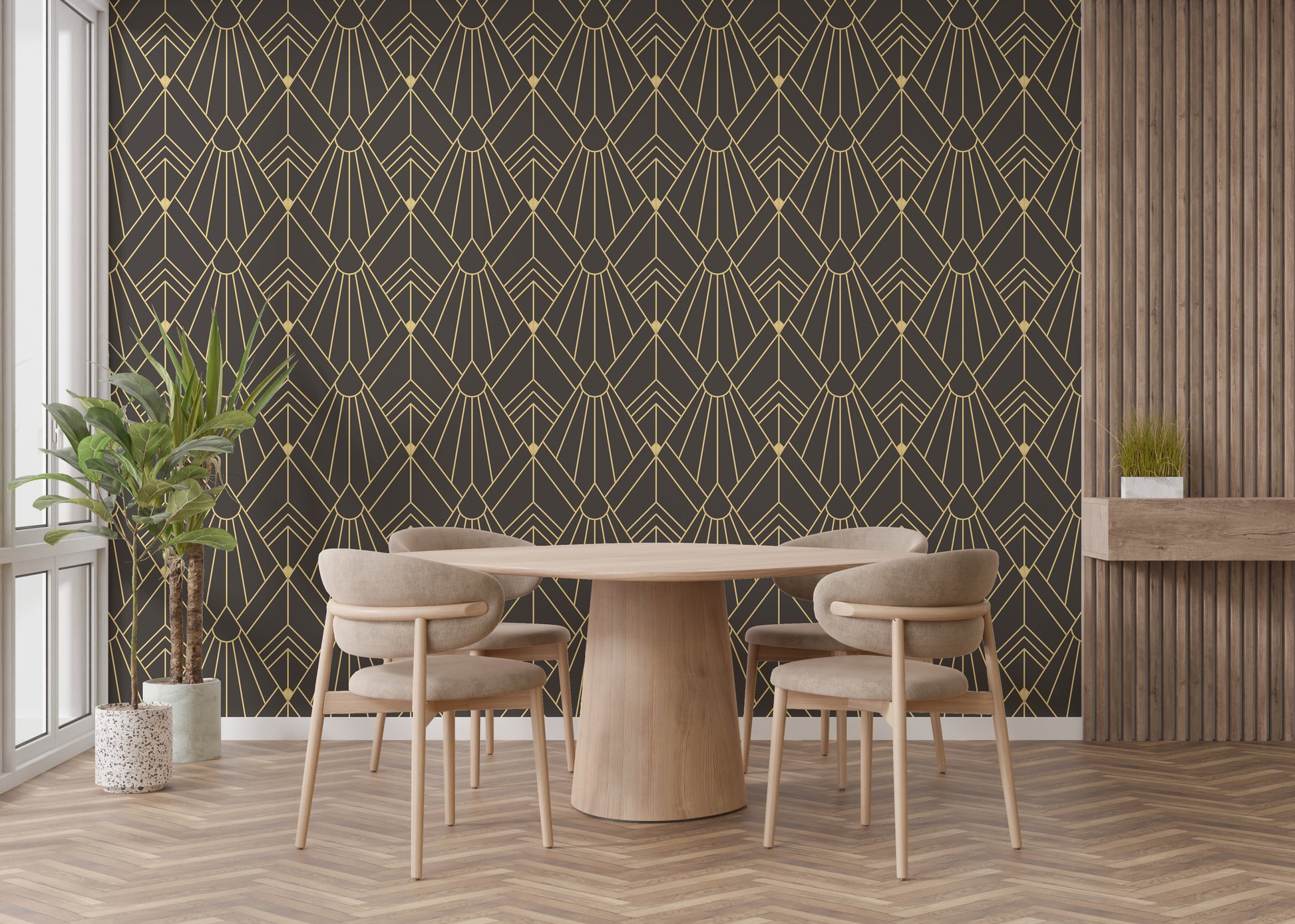 Modern abstract wallpaper with art deco style