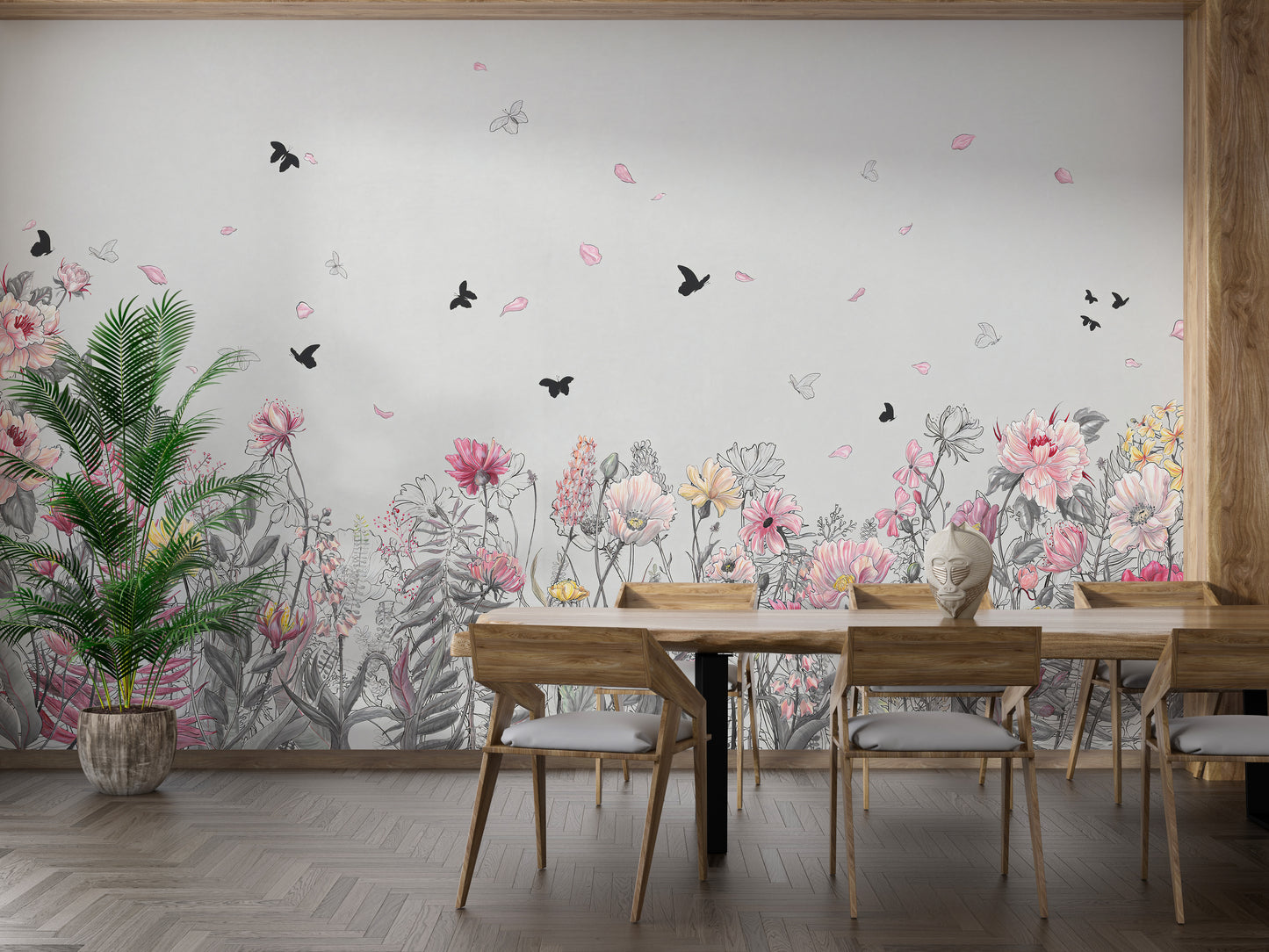 Serene Floral Orchard Wallpaper Murals