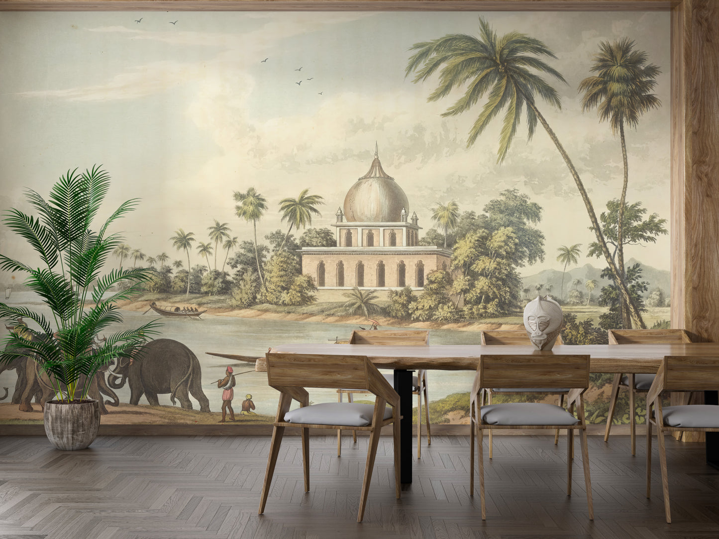 Old Riverside Indian CIty View Wallpaper Murals